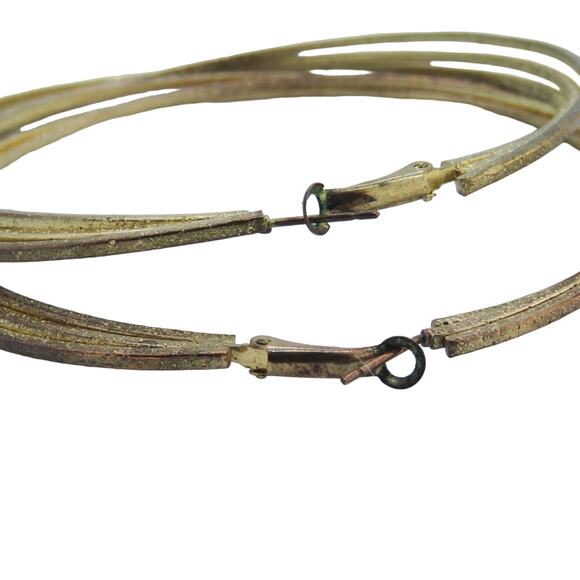 Y2k Candies Large Gold Hoop Earrings Chunky Giant Hoops - Picture 4 of 7